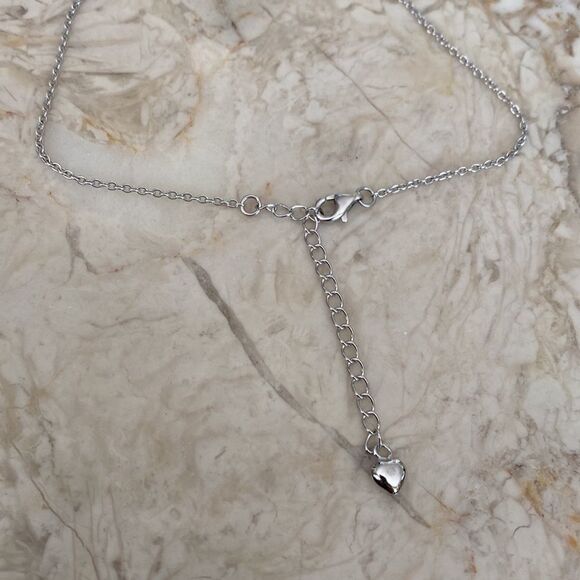 Tocara 925 Sterling Silver & Cubic Zirconia V Necklace Adjustable Length - Picture 4 of 7